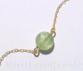 Special SALE, Mint Green, Fluorite, Necklace, Gemstone, Birthstone necklace, single stone, pendant, birthstone pendant, birthday gift